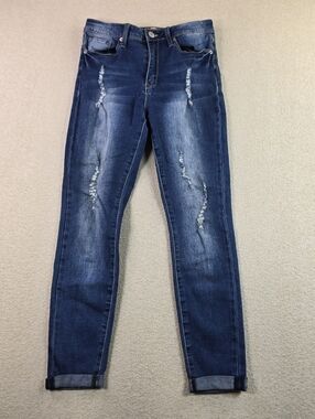 Raw 7 Jeans Womens Size 9 Distressed Skinny Stretch Blue Denim